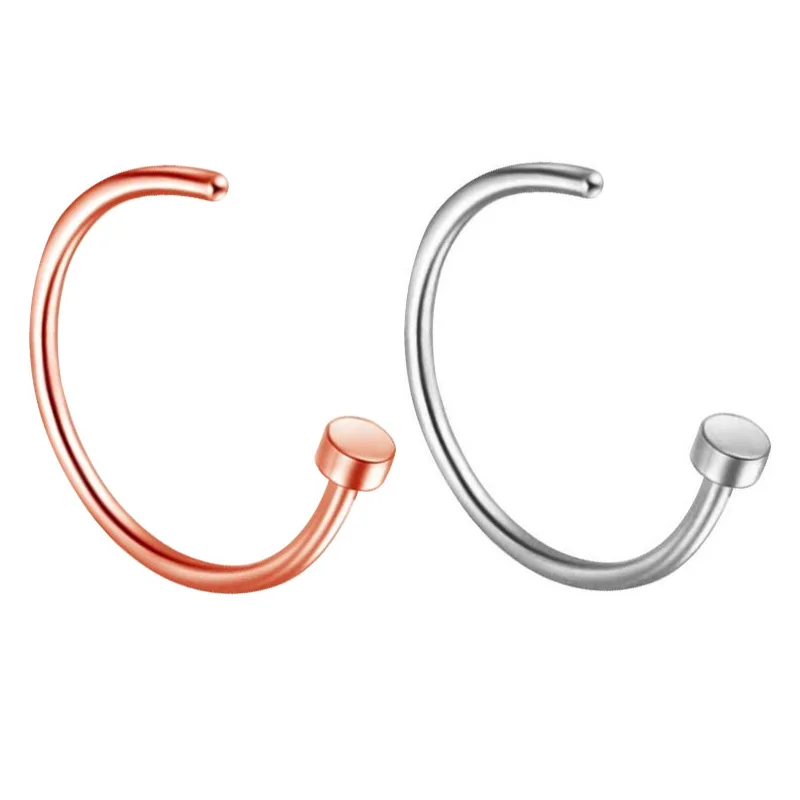 Новинка кольца гвоздики для ноздрей из нержавеющей стали клипсы носа/уха/губ