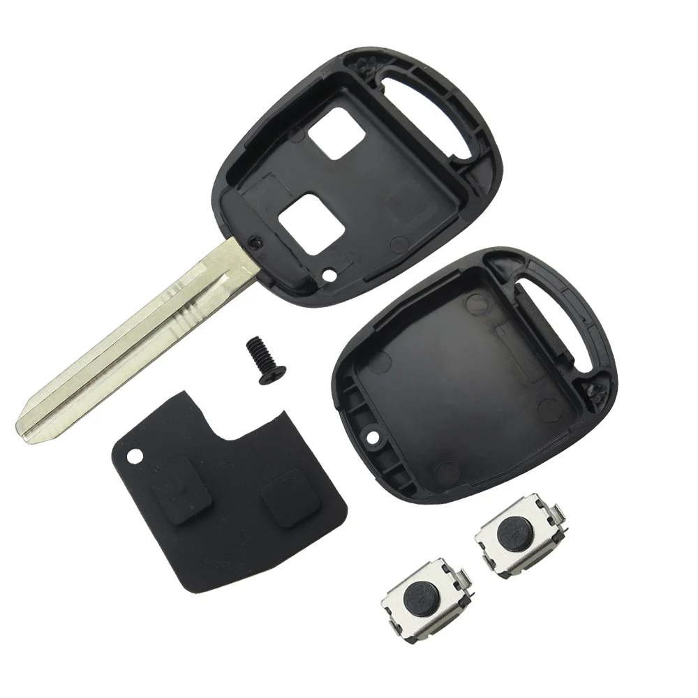 

Good quality 2 buttons blank transponder car key shell case For Toyota Camry Corolla verso avensi Prado remote control auto key