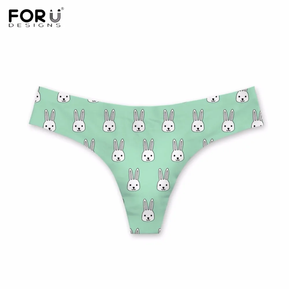 Женские сексуальные стринги FORUDESIGNS с милым мультяшным кроликом/Кроликом
