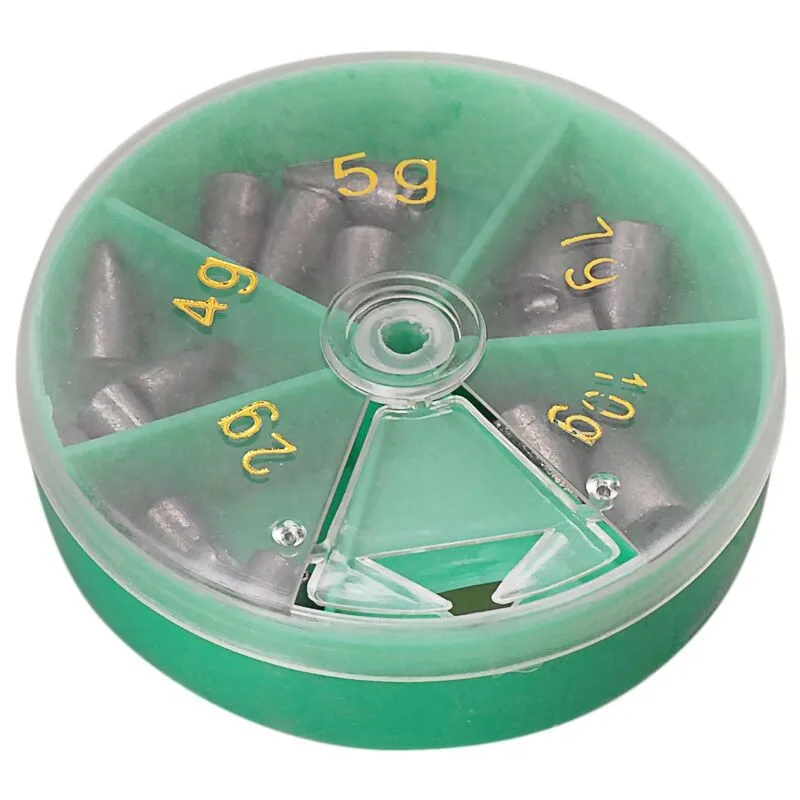 18 шт./коробка свинцовые грузила для ловли карпа 2 г 4 7 10