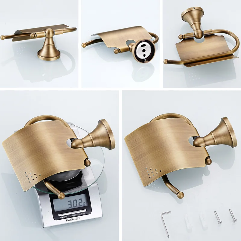 bronze bathroom accessories hardware set antique hair dryer rack coat towel shelf rail bar shower soap dish holder toilet brush free global shipping