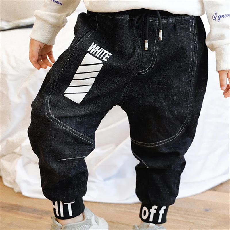 Новые модные теплые детские вельветовые джинсы Сезон осень-зима Детские