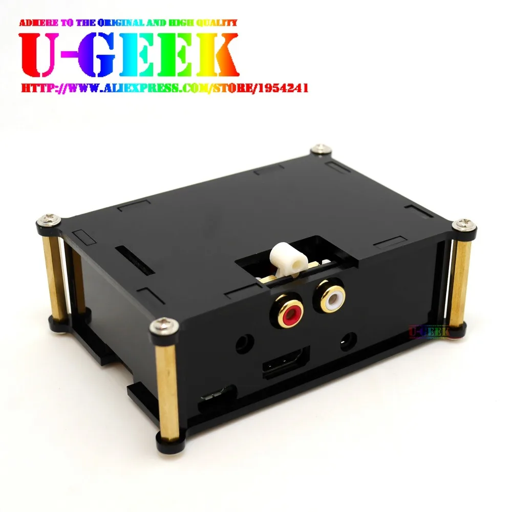 UGEEK AOIDE Raspberry Pi I2S интерфейс HIFI DAC + модуль звуковой аудиокарты черный акриловый