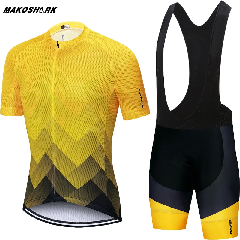 MAKOSHARK Велоспорт Джерси Набор летний Велосипед Одежда Майо Ropa Ciclismo Hombre MTB велосипед одежда спортивный костюм Велоспорт Комплект
