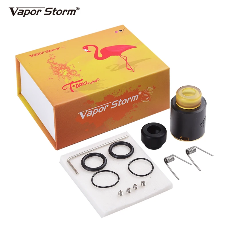 Оригинальный Vapor Storm 24 мм RDA распылитель Фламинго 2 мл двойная катушка 510 нить без