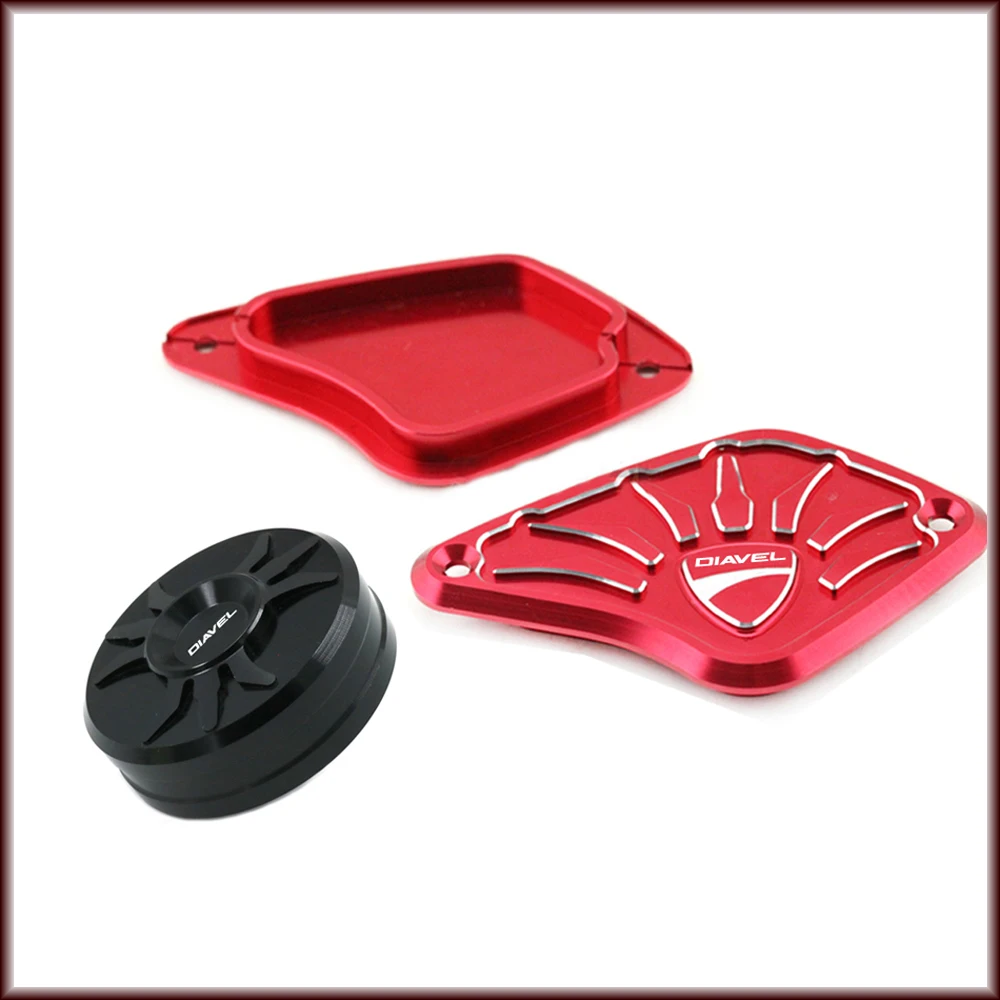 Front Rear Brake Clutch Reservoir Cover For DUCATI Diavel 2011-2015 2014 2013 Motorcycle Accessories Oil Fluid Cap | Автомобили и