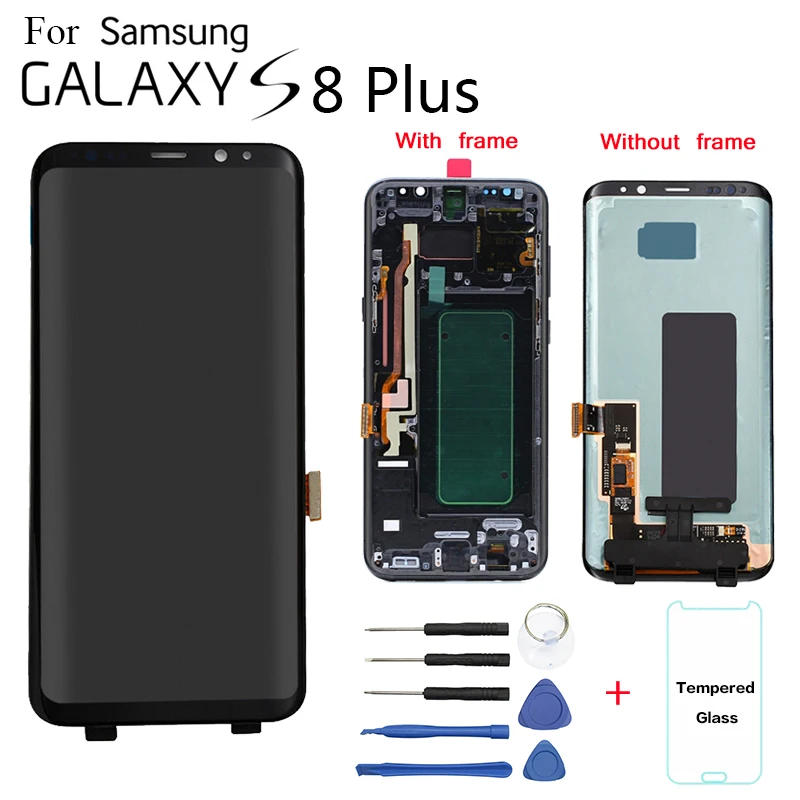 Оригинальный ЖК-экран для SAMSUNG Galaxy S8 + G9550 G955F сменный samsung SM-G955FD G955N ЖК-дисплей экран