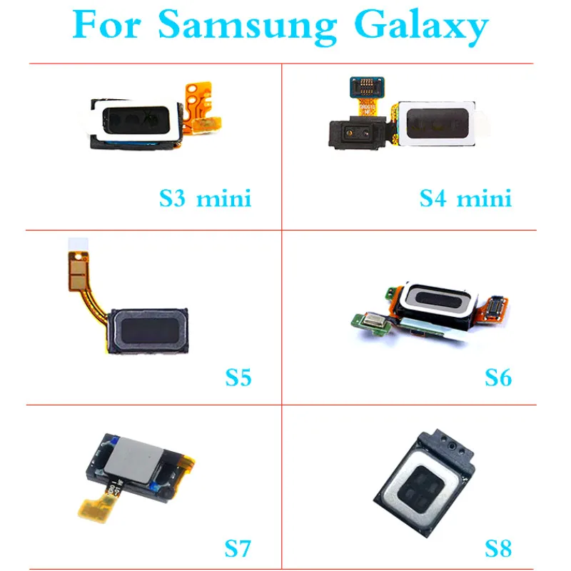 10 шт./лот ухо ушной динамик для samsung Galaxy S3 S4 мини S5 S6 S7 край S8 плюс G925 G930 G935 G950 G955F