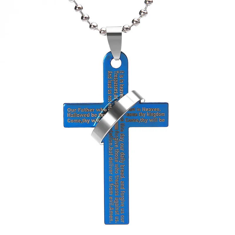 Женское и мужское ожерелье из нержавеющей стали|cross pendant necklace|chain necklacemen chain necklace |