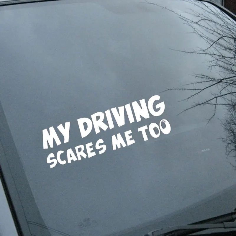 MY DRIVING пугает меня автомобильные Стикеры виниловые Предупреждение ющие знаки для