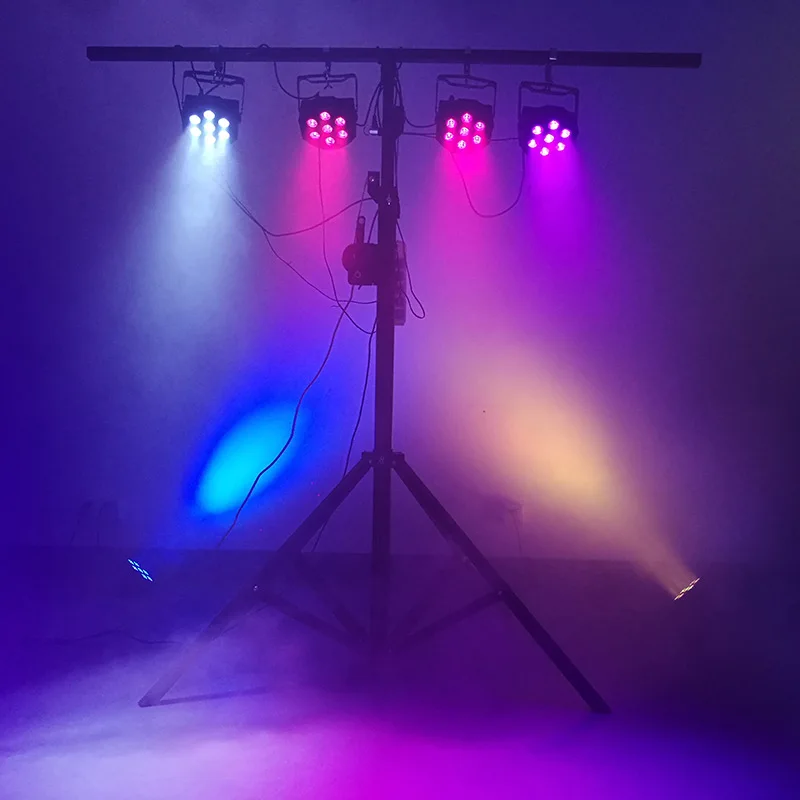 Djworld LED Par 7x18W RGBWA + UV 6 в 1 для профессиональных сценических светильник DMX512 световой