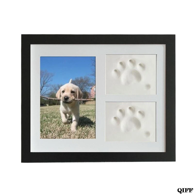 Pet Memorial фоторамка кошки и собаки лапа печать фоторамка для комнаты Декор стены или стола Jun21 - Цвет: 8YY200046-BK