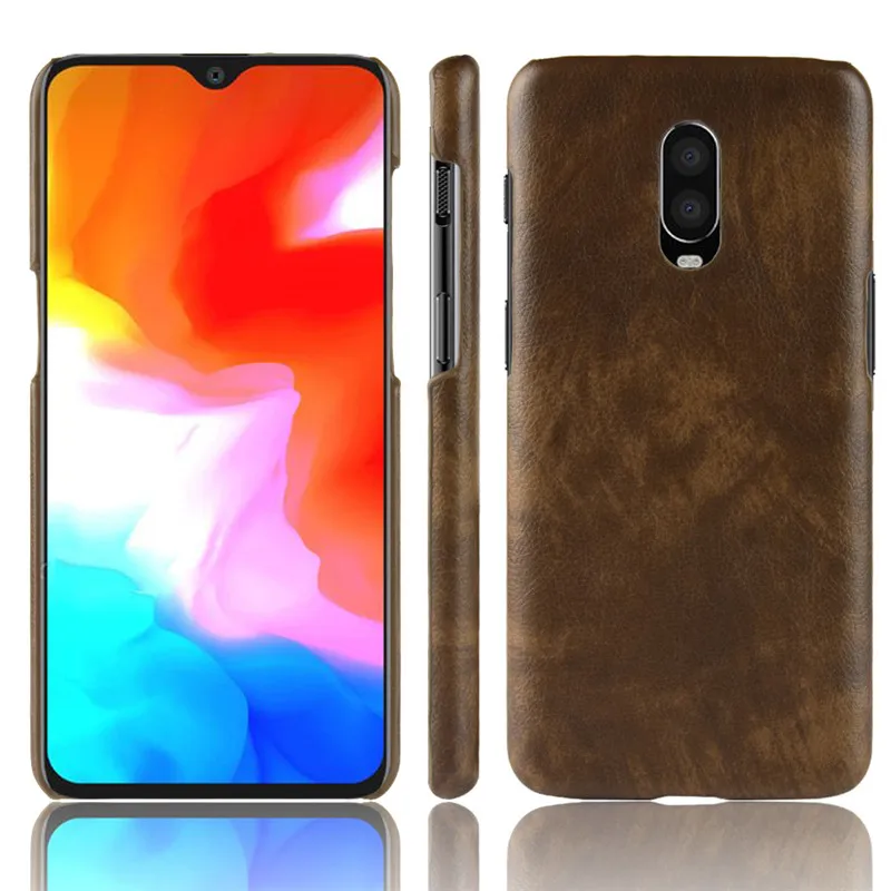 Для Oneplus 6T чехол для One Plus Чехол Жесткий ПК кожаный телефона Oneplus6t |