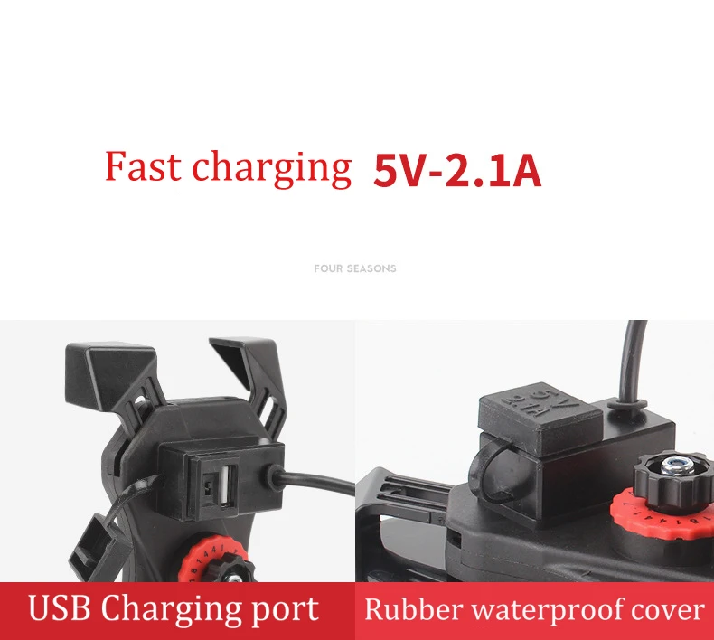 Быстрое зарядное устройство USB 2 1 А держатель для телефона на мотоцикл и