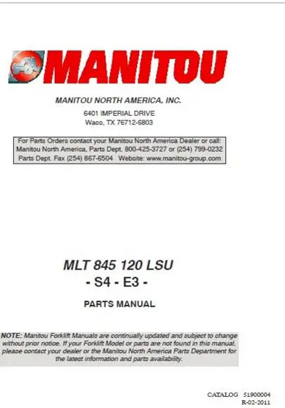 Запчасти для вилочного погрузчика Manitou 2016 |