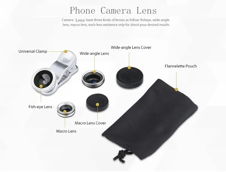 Szhxnor Универсальный 180 Fisheye + Широкий формат макро мобильный телефон Объективы для
