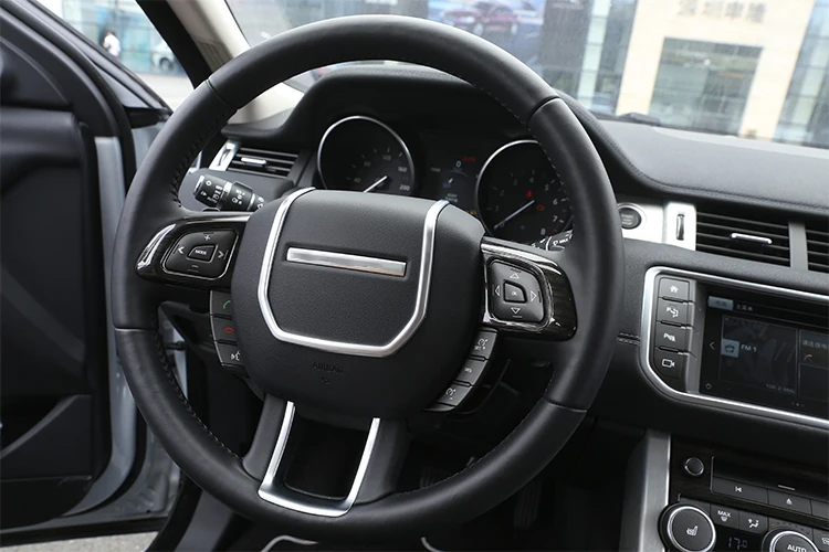 2 шт. для Land Rover Range Rover Evoque 2012- автомобильный Стайлинг ABS хромированный руль кнопка Крышка отделка Аксессуары