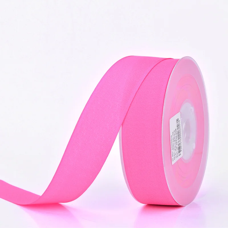 YAMA полиэстер Grosgrain край гранулированный активированный уголь из ленты 9 16 19 25 38 мм и 3/8 5/8 3/4 1 1-1/2 дюймов 100 ярдов печатных ленты и бабочки - Цвет: hot pink 156
