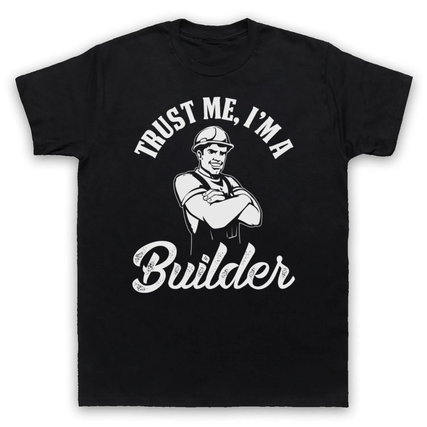 Футболка мужская с надписью Trust Me I A Builder 100% хлопок | Мужская одежда