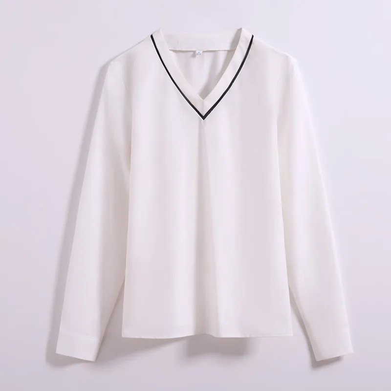 Naviu в Корейском стиле Стиль блузки женские 2019 Blusa Feminina Мода V образным вырезом