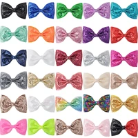 ruoshui 30pcslot sequin hair pins for girls rainbow solid hair bows bowknot hair clips child hair accessories woman barrettes