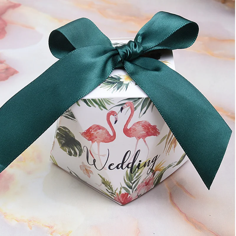 50 шт Европейский алмаз коробка конфет на свадьбу с лентой шоколадное печенье