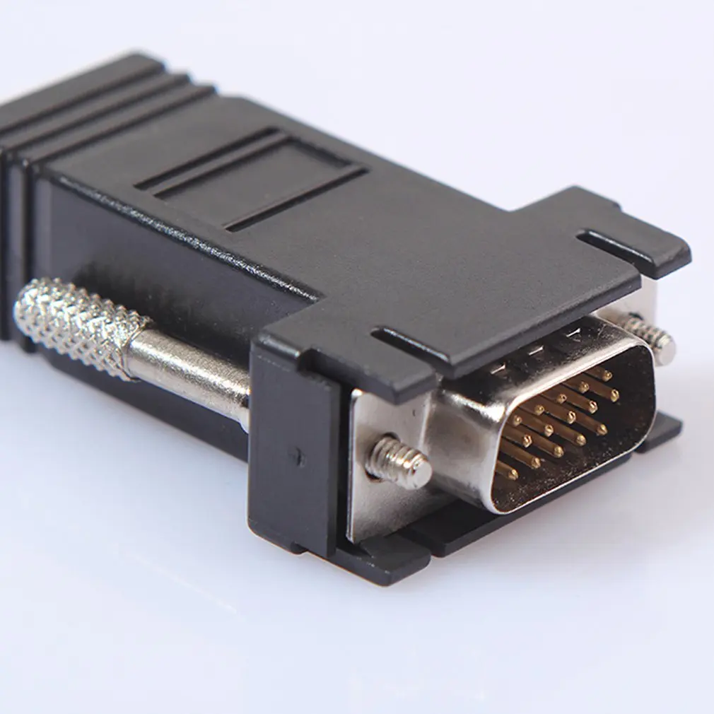 2шт RJ45 к мини VGA удлинитель Шнур Мужской Женский к Lan Cat5 Cat5e RJ45 Ethernet адаптер для ПК ноутбука конвертер