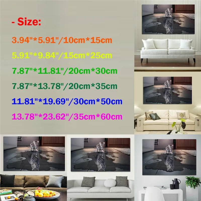 1 шт. Безрамная Современная Абстрактная живопись Декор Кот или Тигр на стену