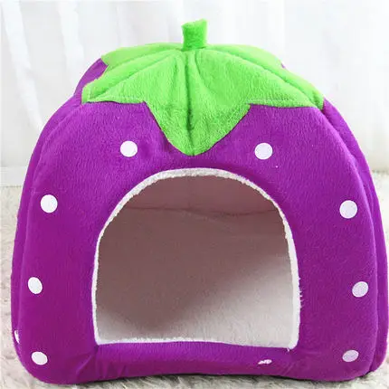 Purple Классический домашний домик для собак, для маленьких собак, складная кровать для щенков, кошек, питомник для чихуахуа, пуделя, кеди, домики для домашних животных, товары для животных - Цвет: Purple