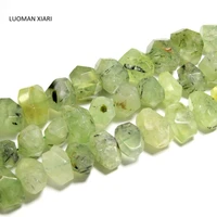 luoman xiari irregular natural facet prehnite stone beads for jewelry making diy necklace material about 1420 mm strand 15