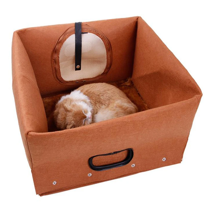 Портативный спальный мешок из войлочной ткани для кошачьего дома котят щенков