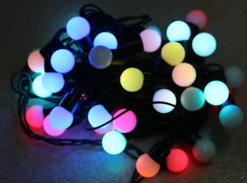 

5M 50LED Ball shape lamp String Fairy Light Color Changing RGB Christmas Wedding party Xmas home tree Decoration 220V Multicolor