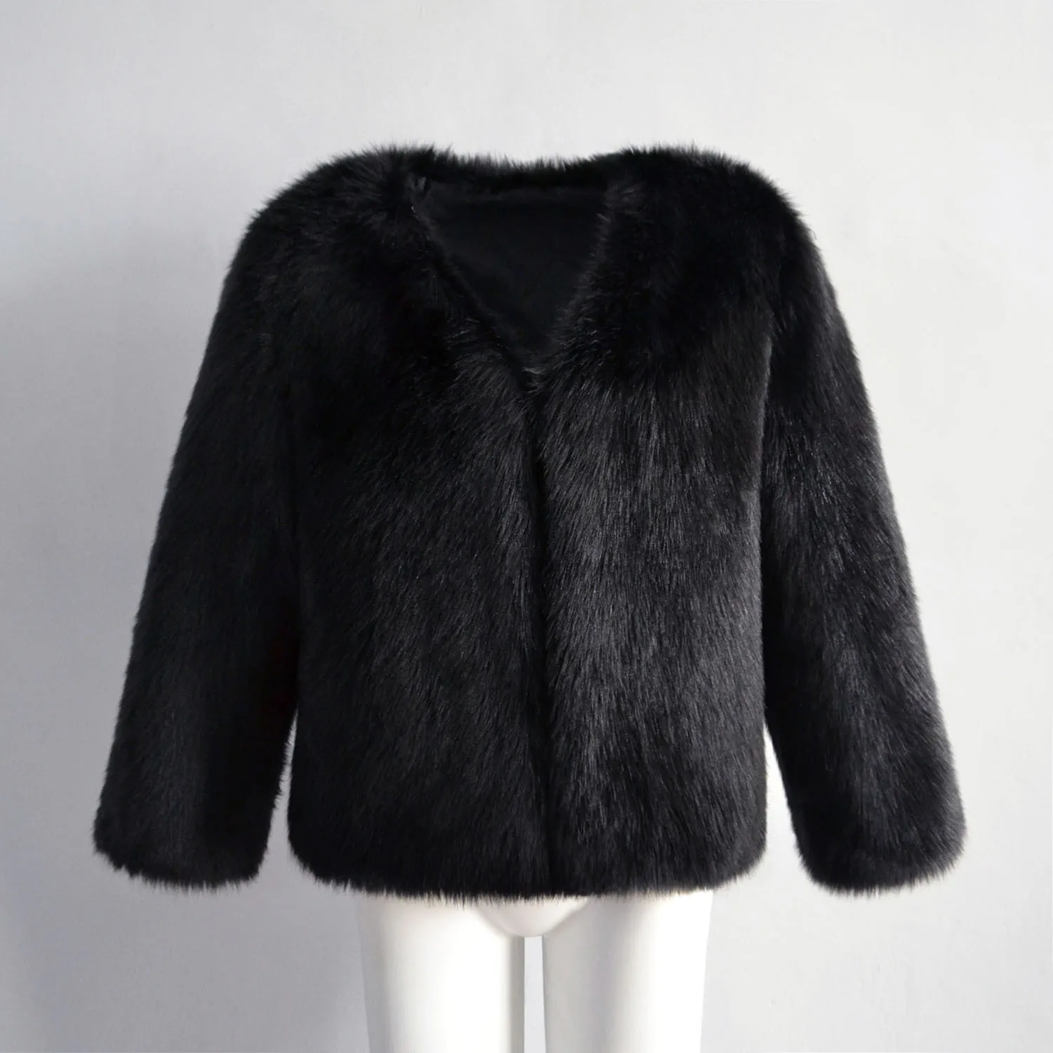T0676 Europe and America fashion imitation fox fur Coat Autumn &ampWinter Furry Overcoat Women Casual Short Jacket | Женская одежда