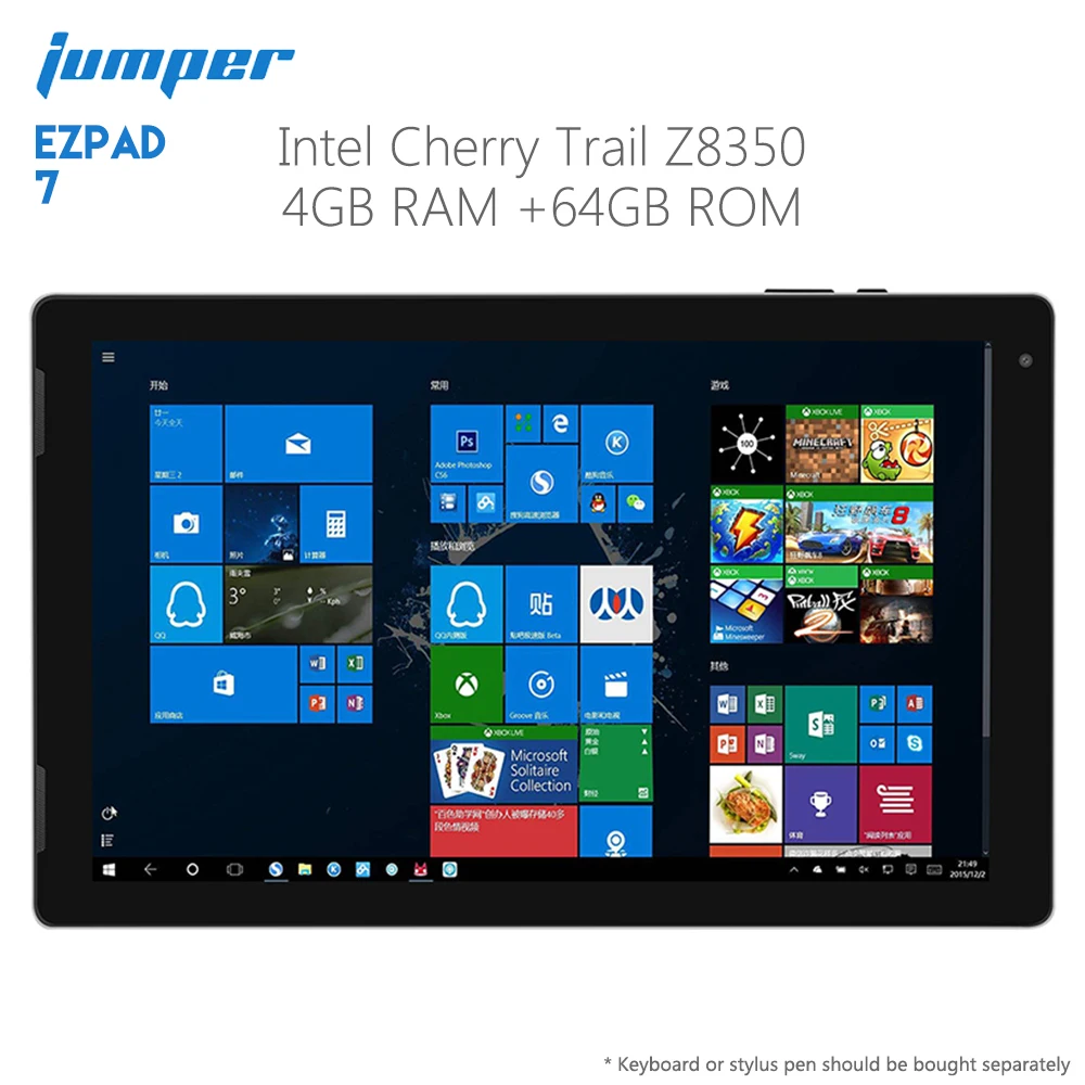 Оригинальный планшетный ПК Jumper EZpad 7 2 в 1 10 дюймов Windows домашняя 64 бит Intel Z8350