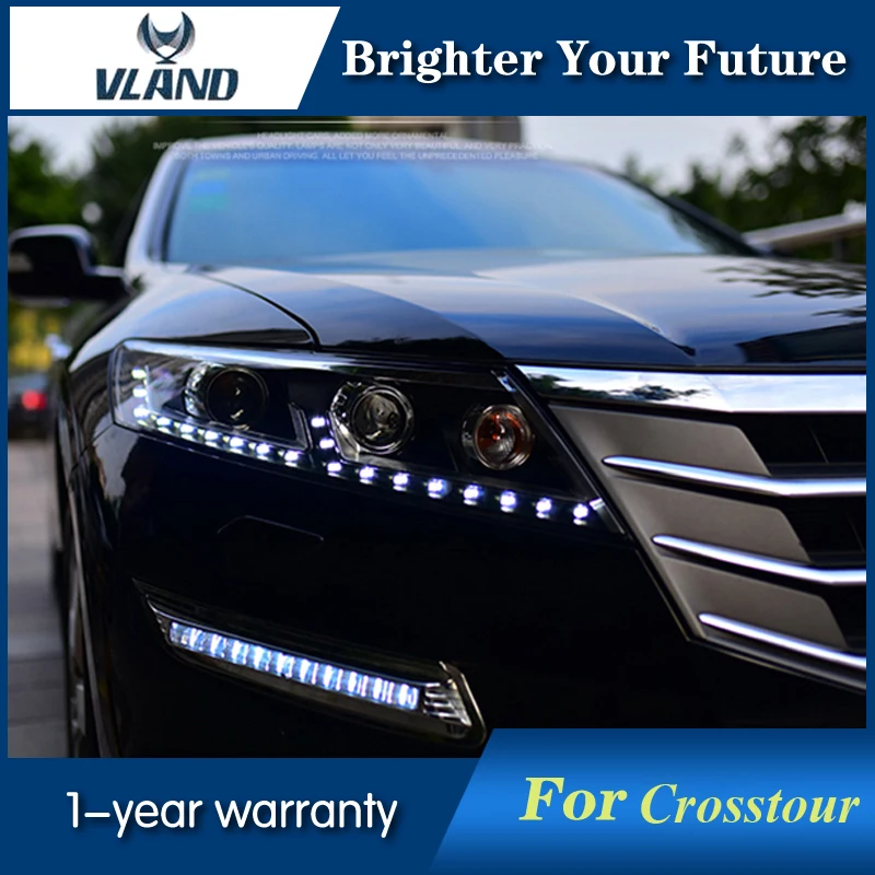 2 шт. головная лампа для Honda Crosstour головной светильник s 2011 2012 Светодиодный Angel Eye Bi