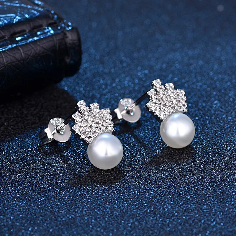 Красочные. gem модные украшения шпильки серьги для женщин Имитация Жемчуга Корона