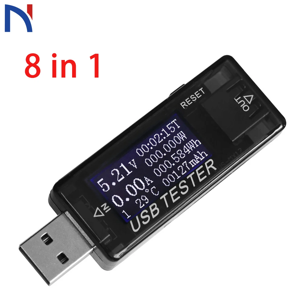 Вольтметр 8 в 1 QC 2 0 3 4 30 электрическая мощность USB тестер напряжения измеритель