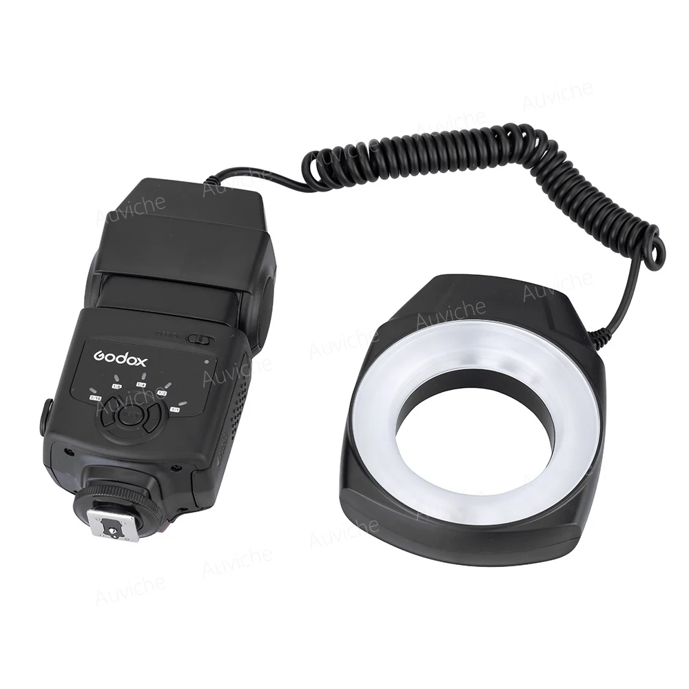 Godox ML 150 Macro Ring Вспышка Speedlite Ведущее число 10 с 6 Переходники объективов Кольца для