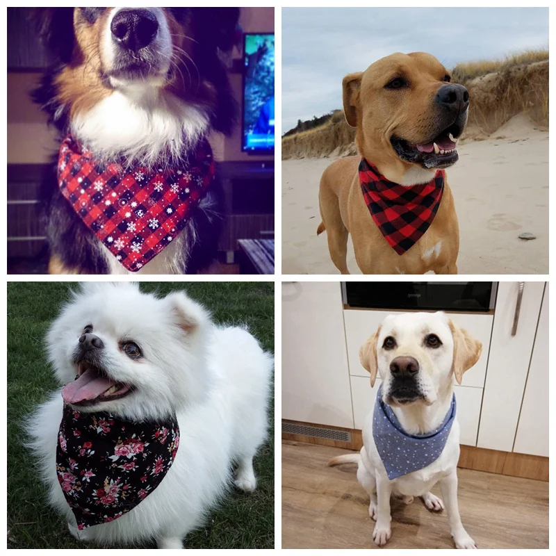 

Soft Pet Dog Bandanas Cat Puppy Neckerchief Neck Scarf Collar Accessories S L