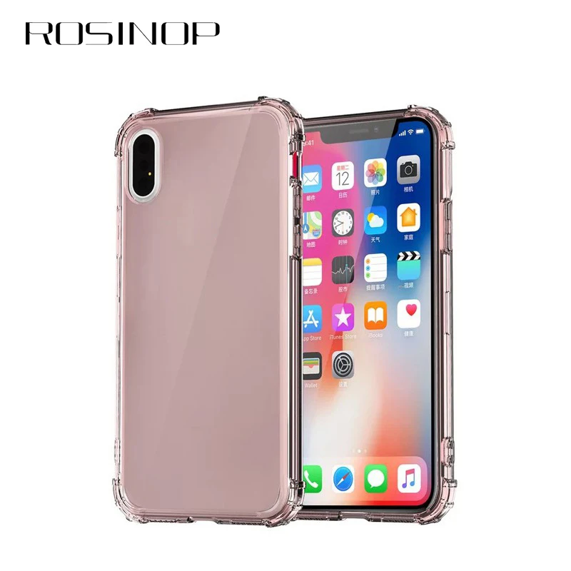 ROSINOP Airbag Transparent TPU Case For iphone 7 6 8 Original Anti-knock Soft Full Covers xs max x xr |