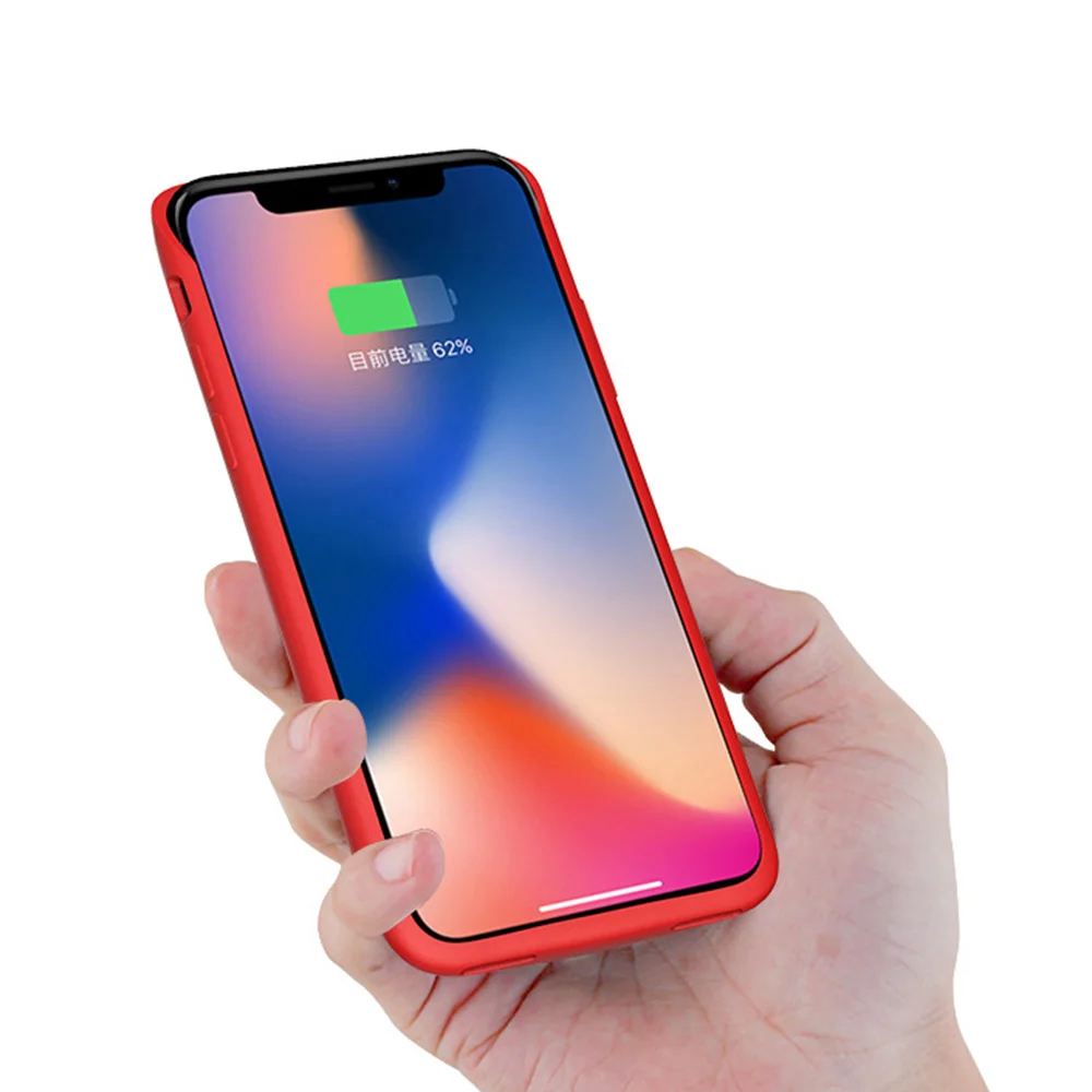 Чехол зарядка Батарея Зарядное устройство чехол для iphone X 4000 мАч Мощность Bank Дело внешнего резервного Батарея зарядки чехол для iphone X 10 4000 мАч