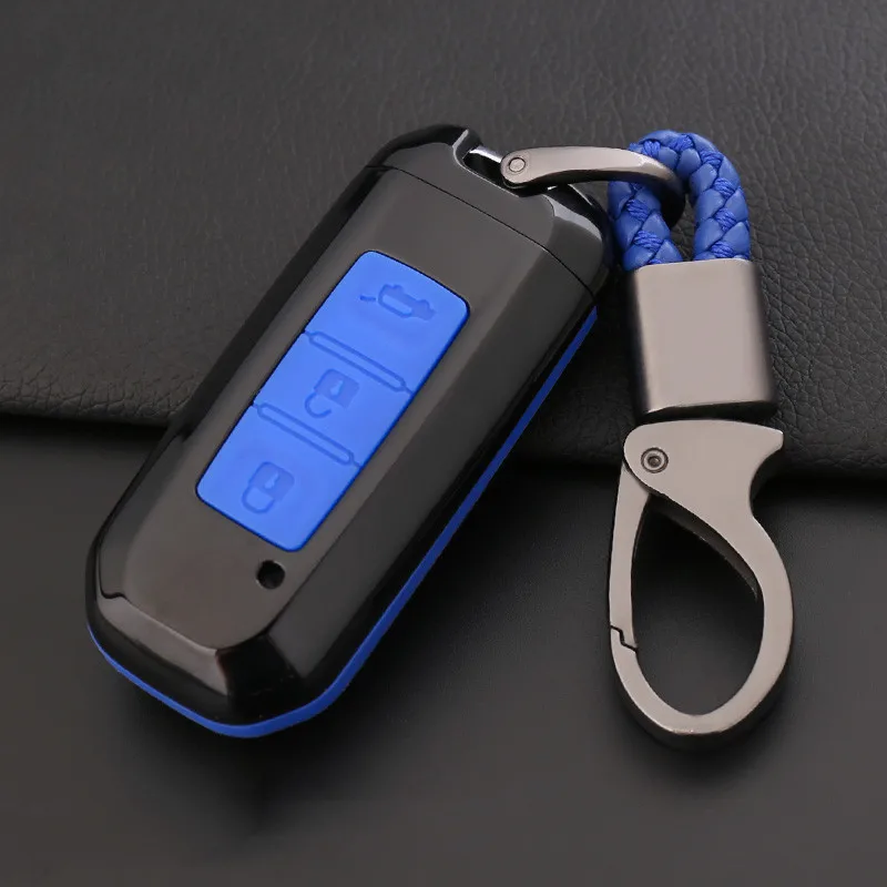 Key Case Remote Fob Shell Keychain Protector Holder for Wuling Hongguang S Baojun 730 510 560 Car Key Cover car accessories - Название цвета: Obsidian Blue