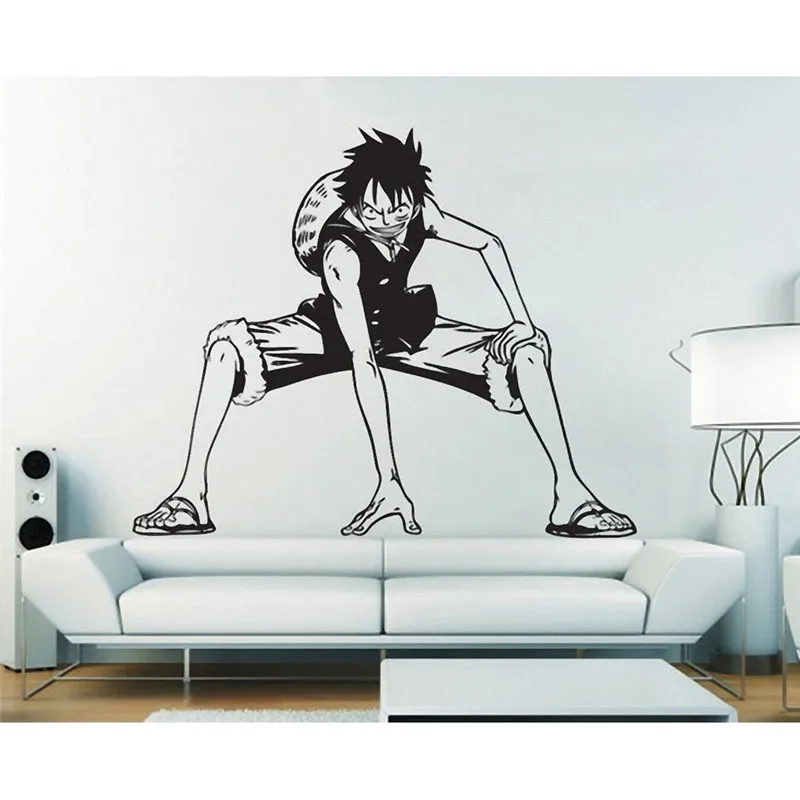 Наклейка на стену Luffy виниловая наклейка комиксы аниме мультфильмы домашнее