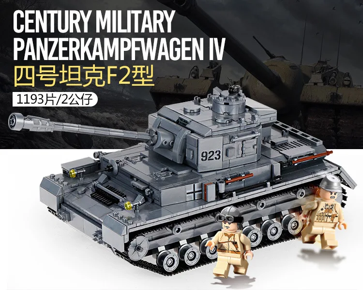 Мировая война panzerkampfwgen IV moc minifigs batisbricks строительный блок ww2 немецкая армейская сила фигурки assemable Модель Кирпичи Игрушки