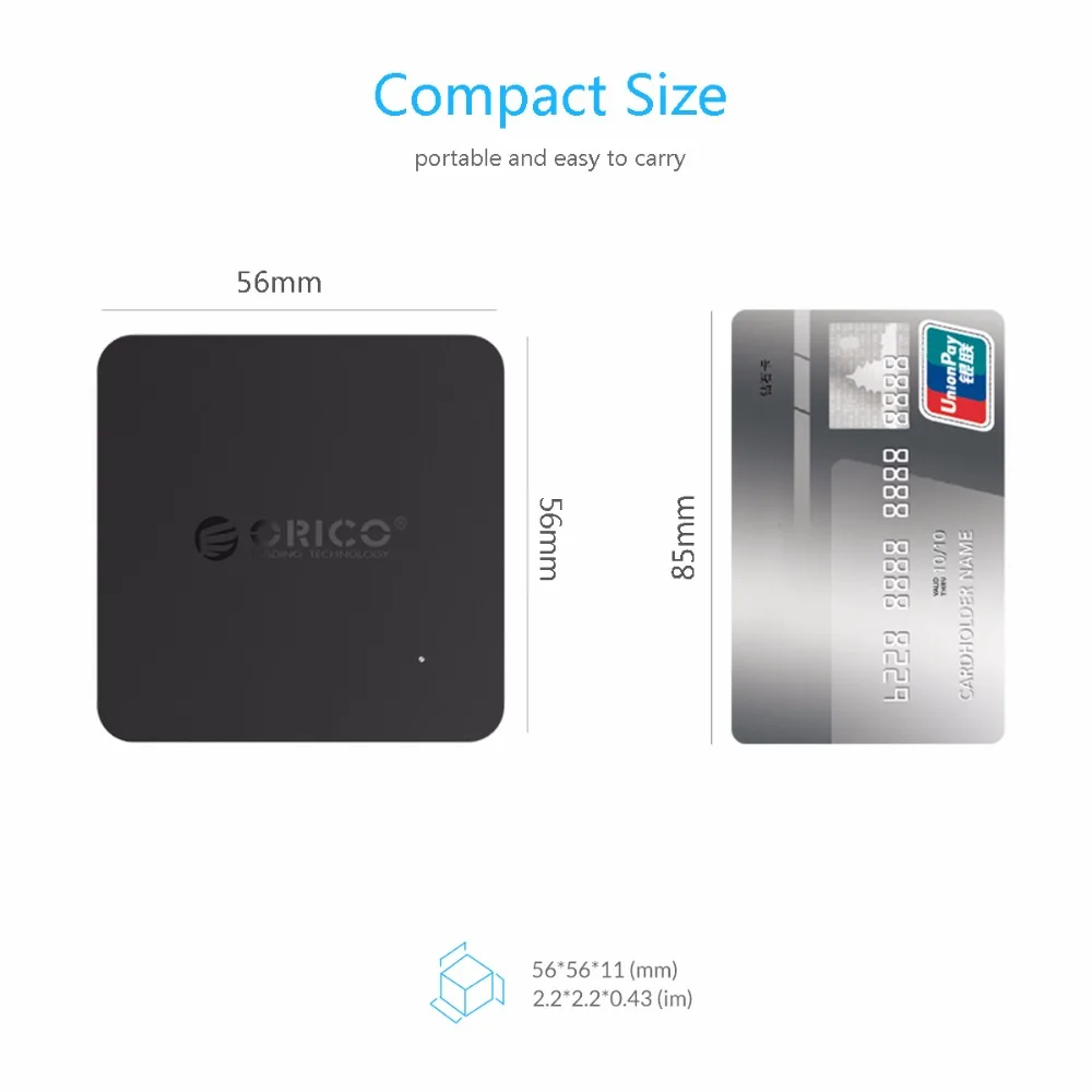ORICO Super speed 4 порта usb-хаб 3,0 портативный OTG концентратор USB разветвитель с Micro B порт питания для Apple Macbook ноутбук ПК планшет