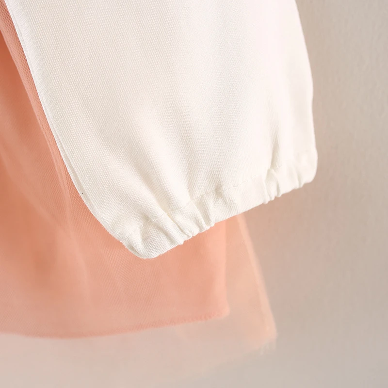 Милое весенне осеннее Новое модное платье с длинными рукавами для девочек