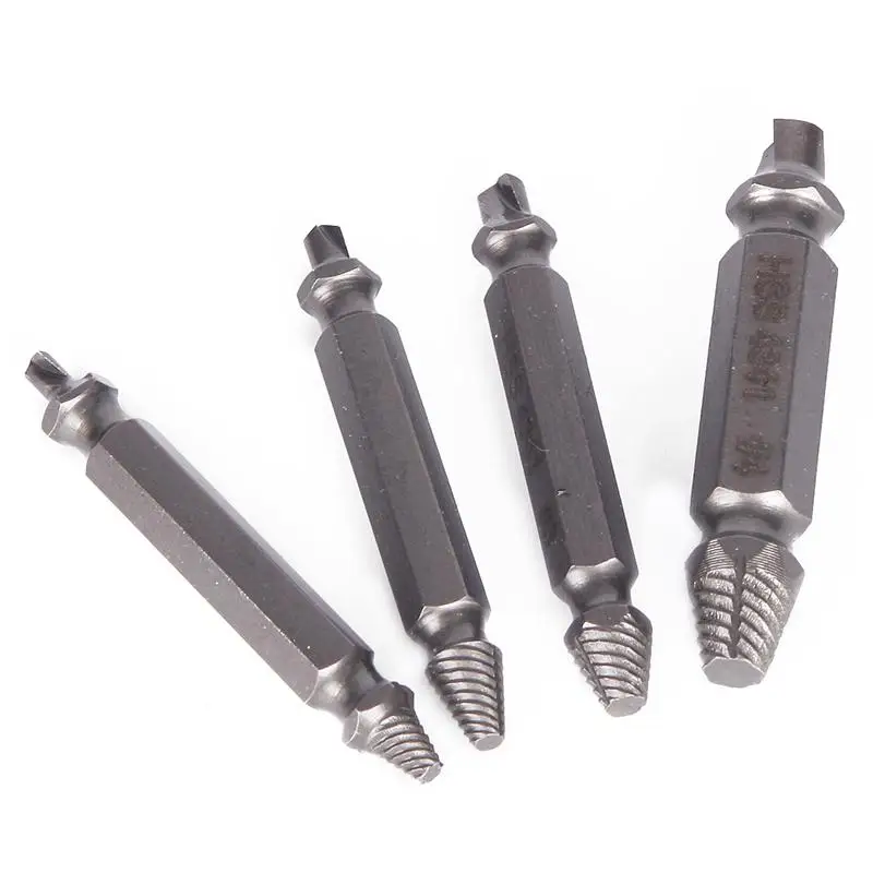 Multifunction 4Pcs/Set Screw Bolt Stud Extractor Remover 4 Easy Speed Out Damaged Nut Hand Tool Carpenters #71213
