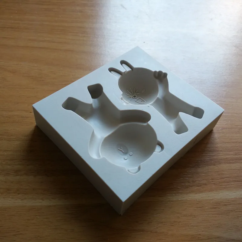 Милый медведь с кроликом 3D силиконовая форма для торта мыло свечи формы кухонной