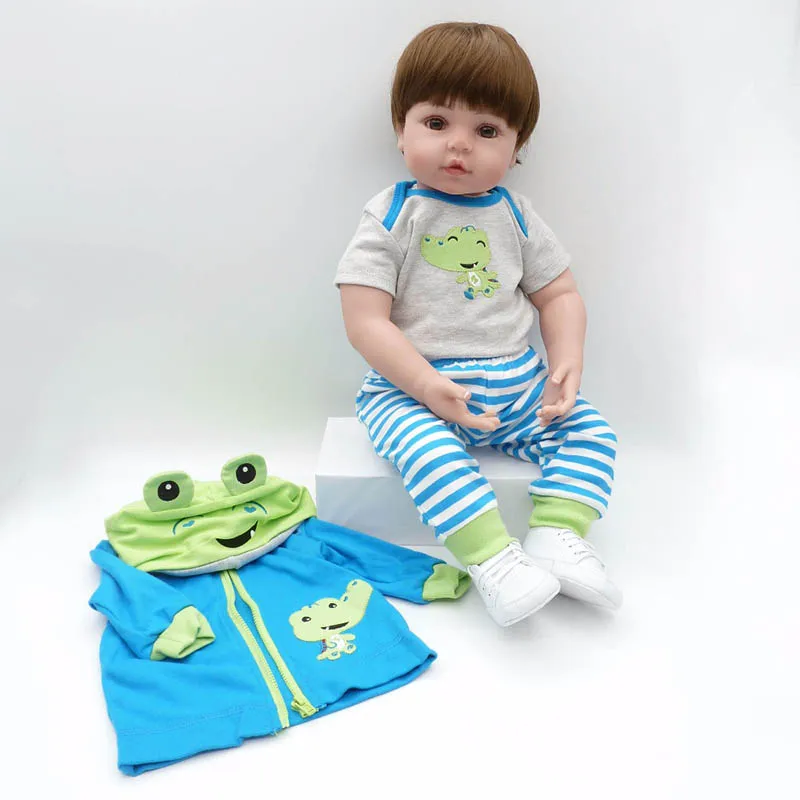 47 см Силиконовые Reborn Super Baby реалистичные детские Bonecas Детские куклы Bebes Reborn Brinquedos Reborn игрушки для детей Подарки