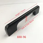 Черные ручки для шкафов из цинкового сплава, в американском стиле, для кухонных шкафов, модная ручка для мебели 888-96